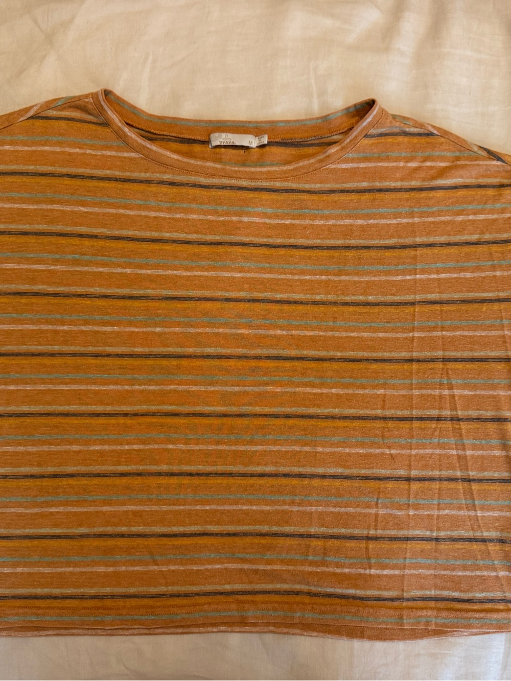 Women’s Striped Orange Tee - Prana